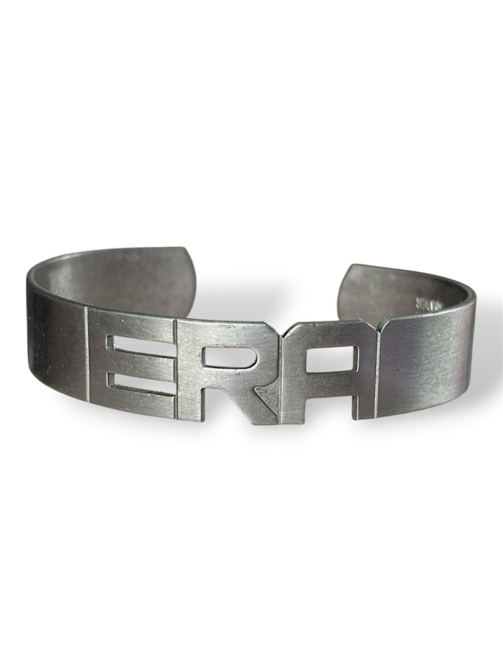 Vintage LAVVUS ERA Nickel Silver Modernist Cuff Bracelet | Scandinavian Design